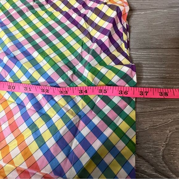 J. Crew Tie Neck Dress Multi Color Plaid sz 6 - Picture 8 of 11